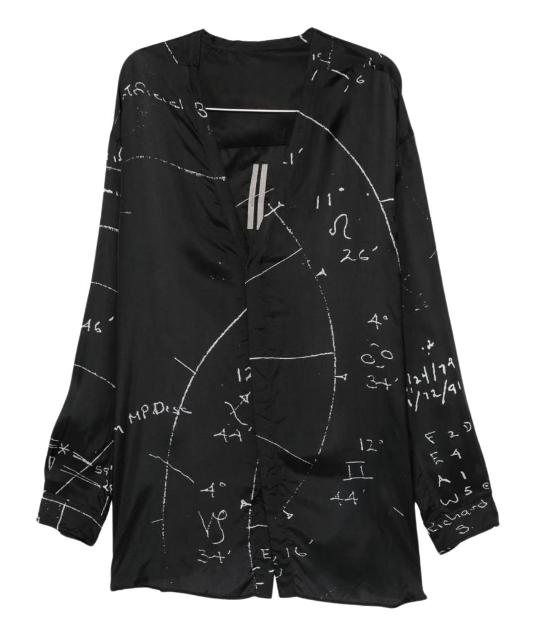 RICK OWENS Черная кэжуал рубашка, фото 1