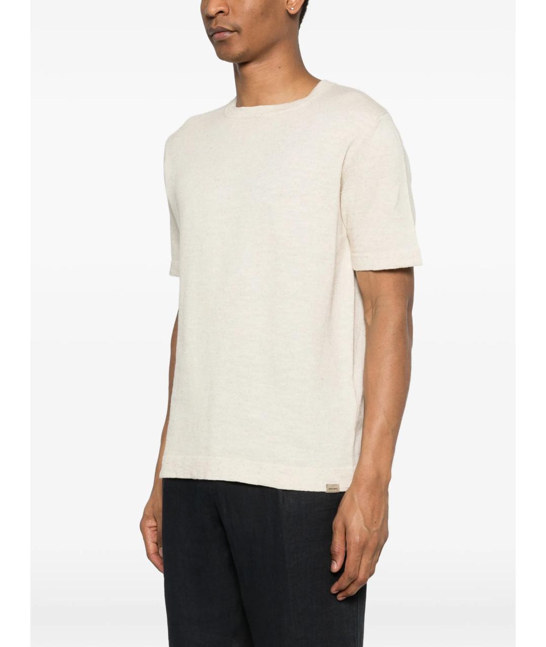 WOOLRICH Бежевая хлопковая футболка, фото 3