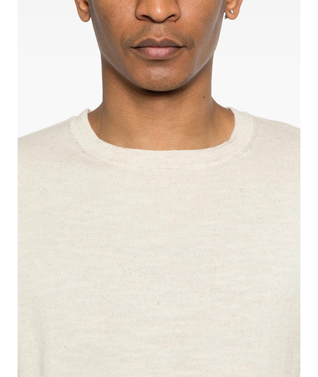 WOOLRICH Бежевая хлопковая футболка, фото 5