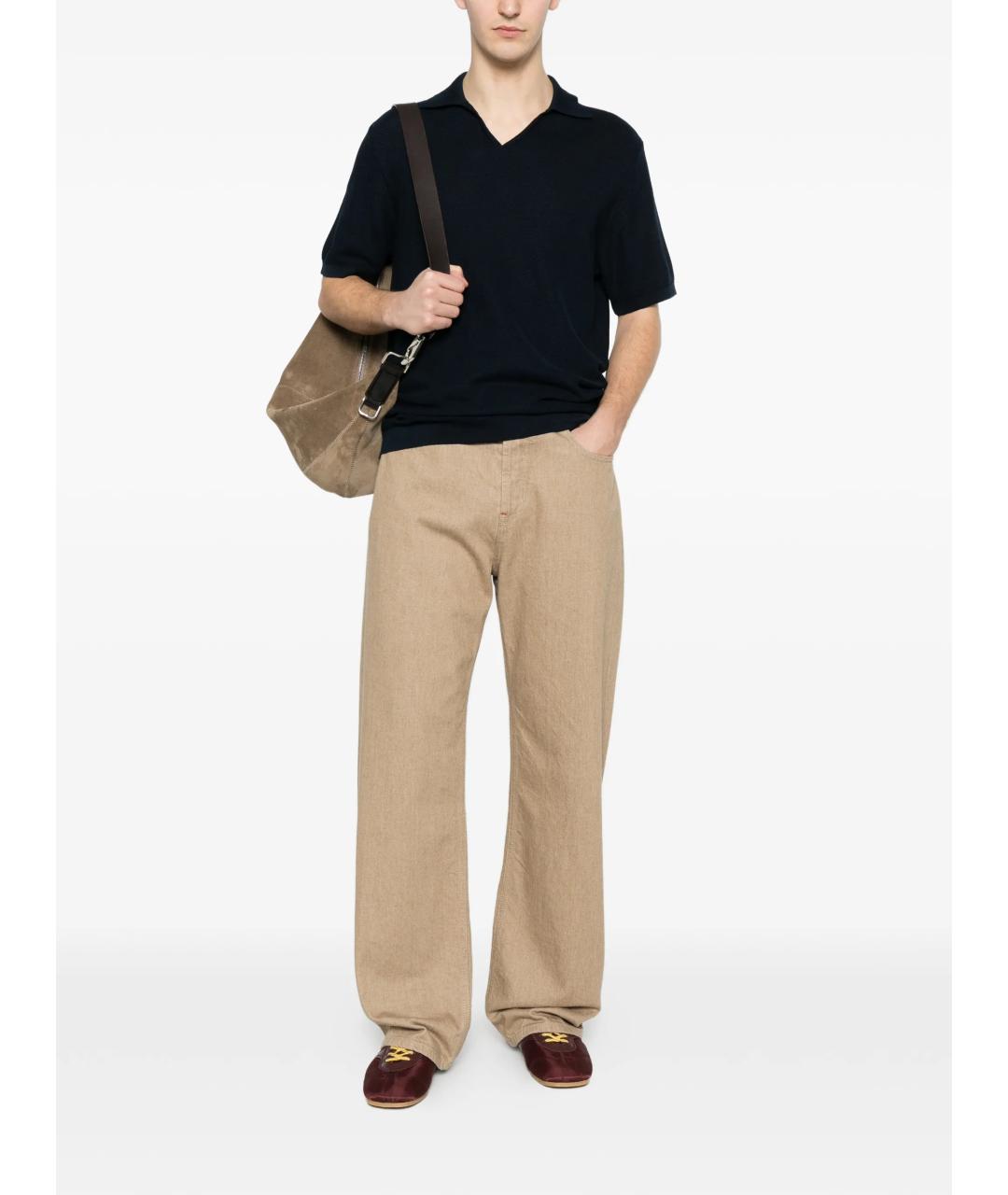 WOOLRICH Синее хлопковое поло с коротким рукавом, фото 2