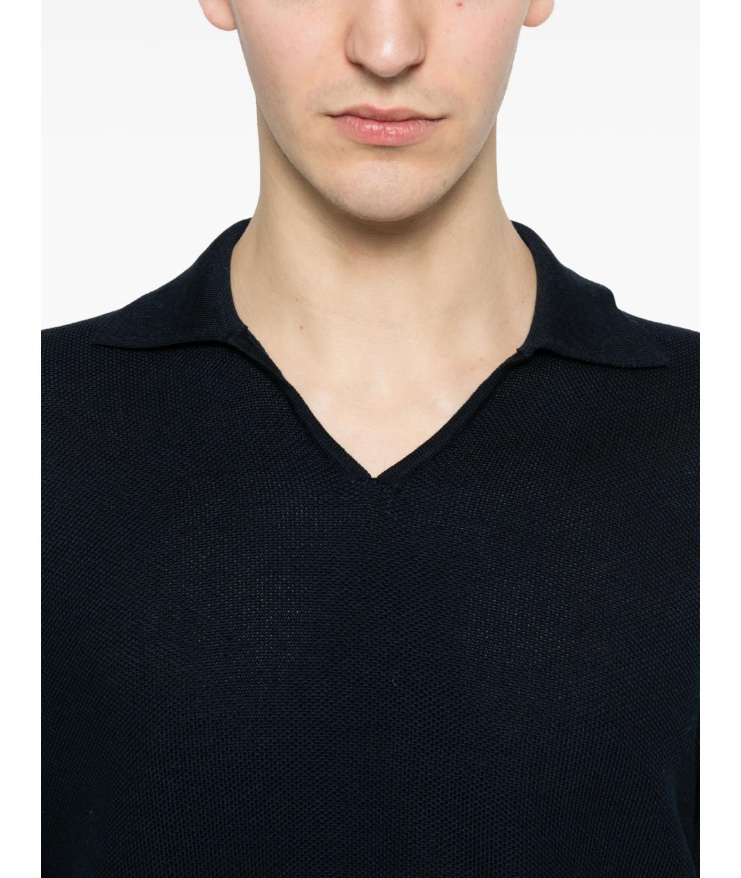 WOOLRICH Синее хлопковое поло с коротким рукавом, фото 5