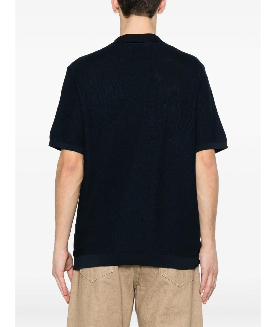 WOOLRICH Синее хлопковое поло с коротким рукавом, фото 4