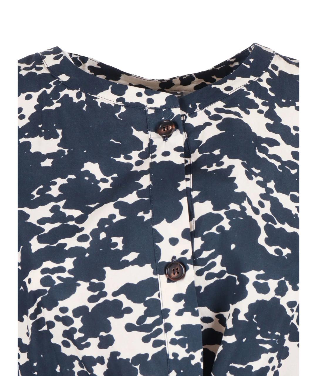 'S MAX MARA Синее хлопковое повседневное платье, фото 3