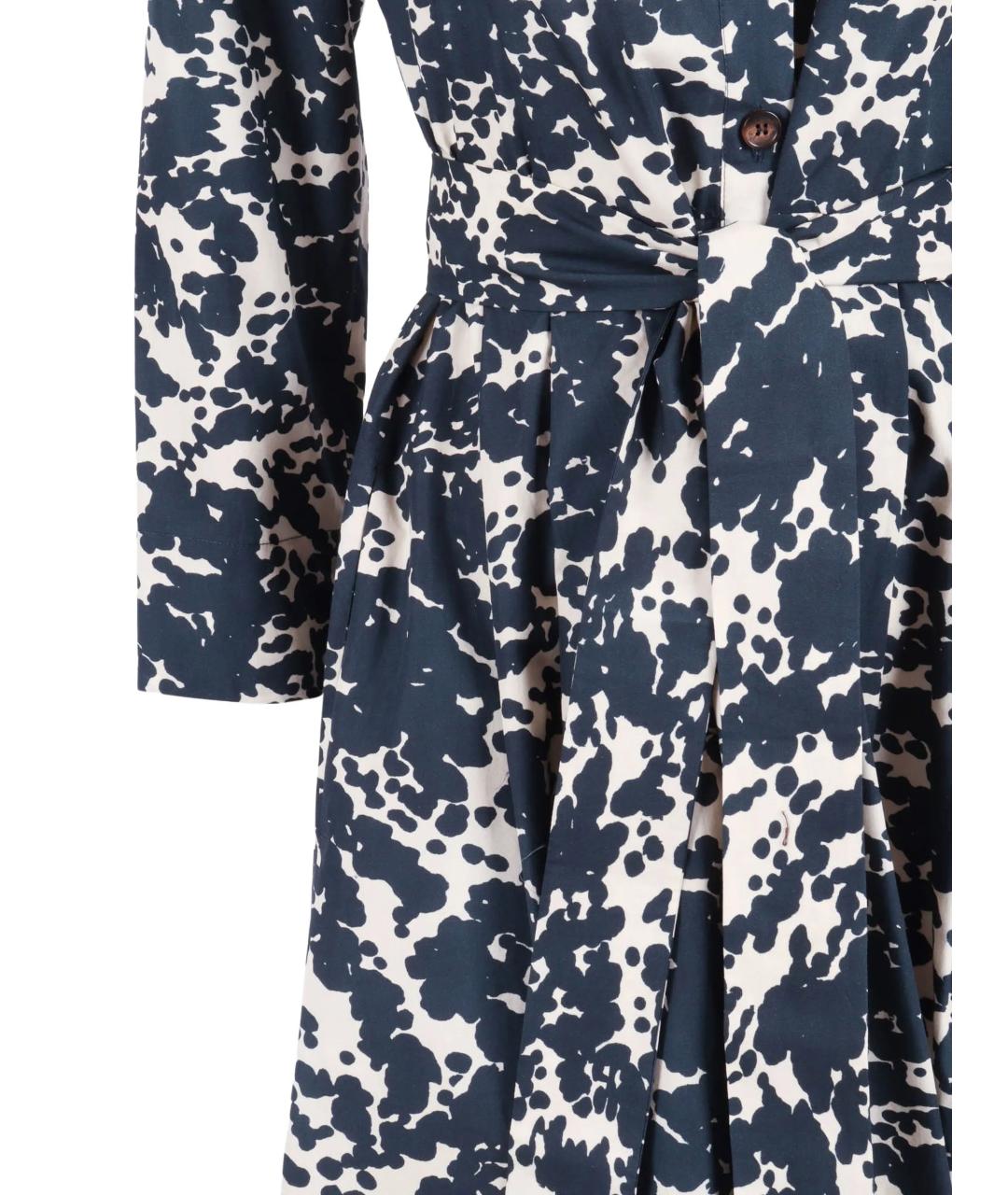 'S MAX MARA Синее хлопковое повседневное платье, фото 4