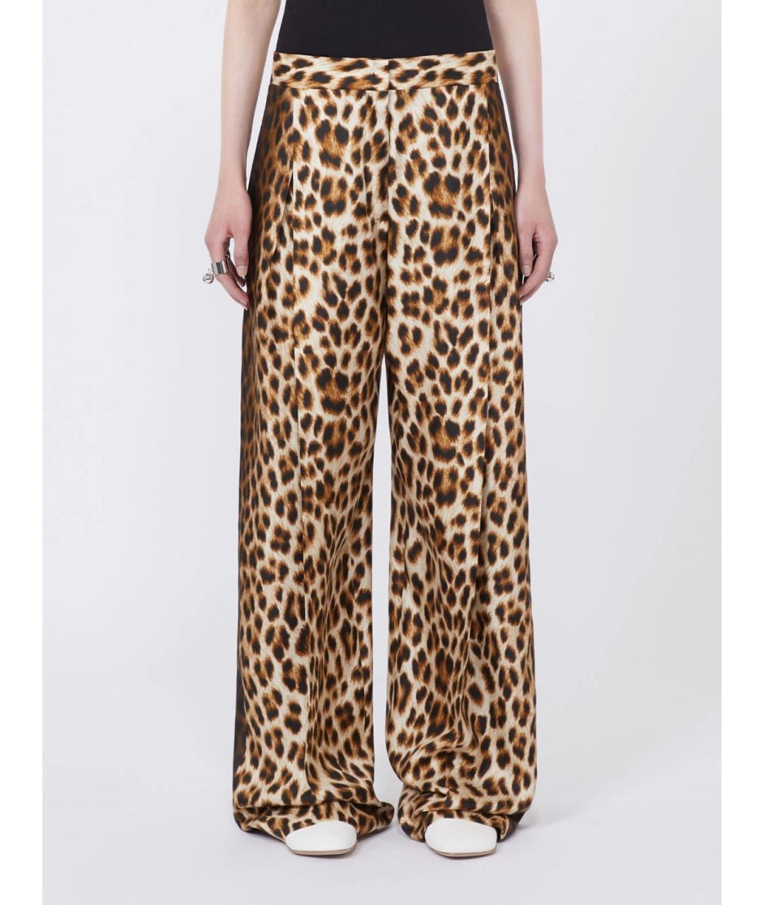 SPORTMAX Мульти шелковые брюки широкие, фото 3