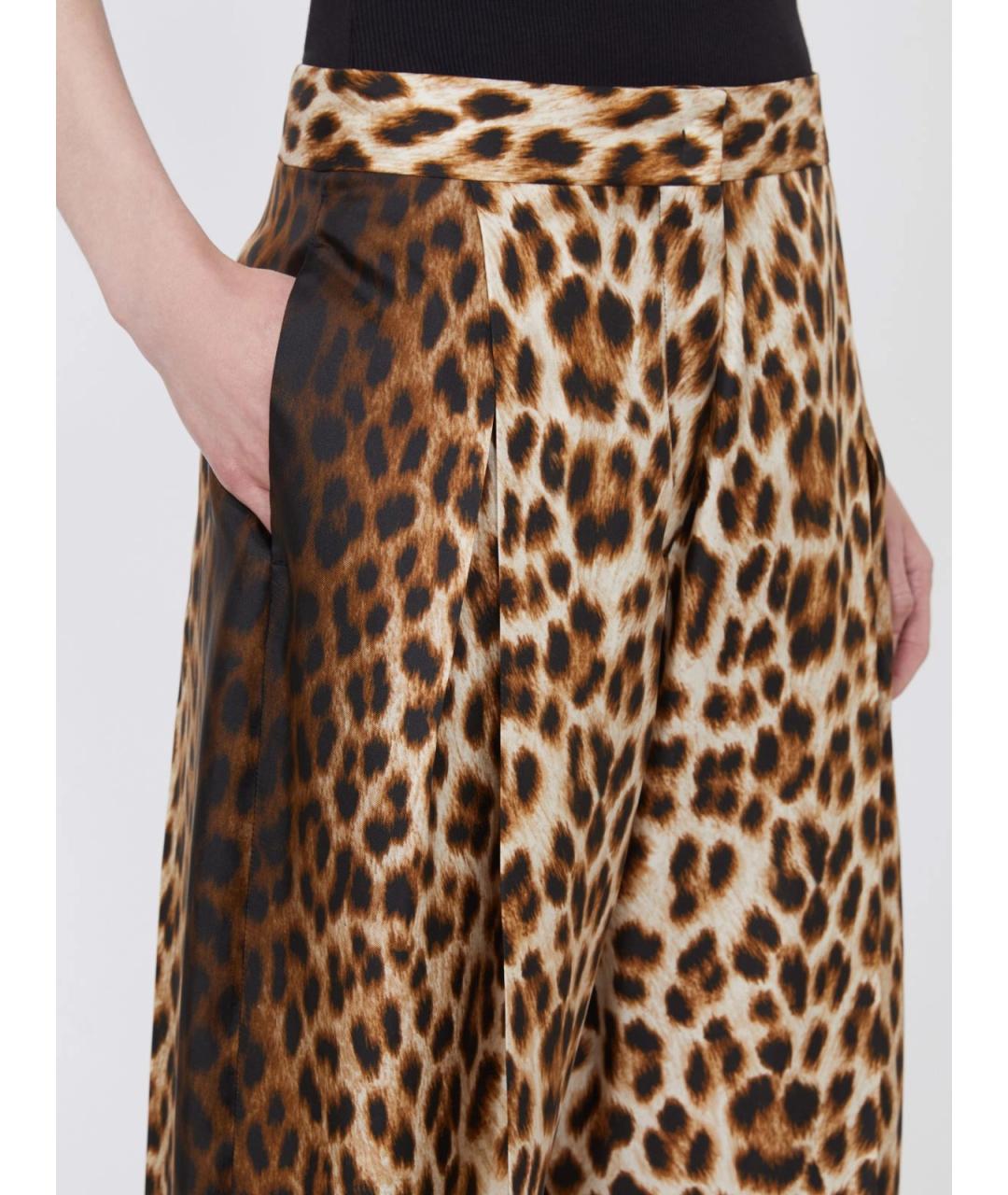 SPORTMAX Мульти шелковые брюки широкие, фото 5