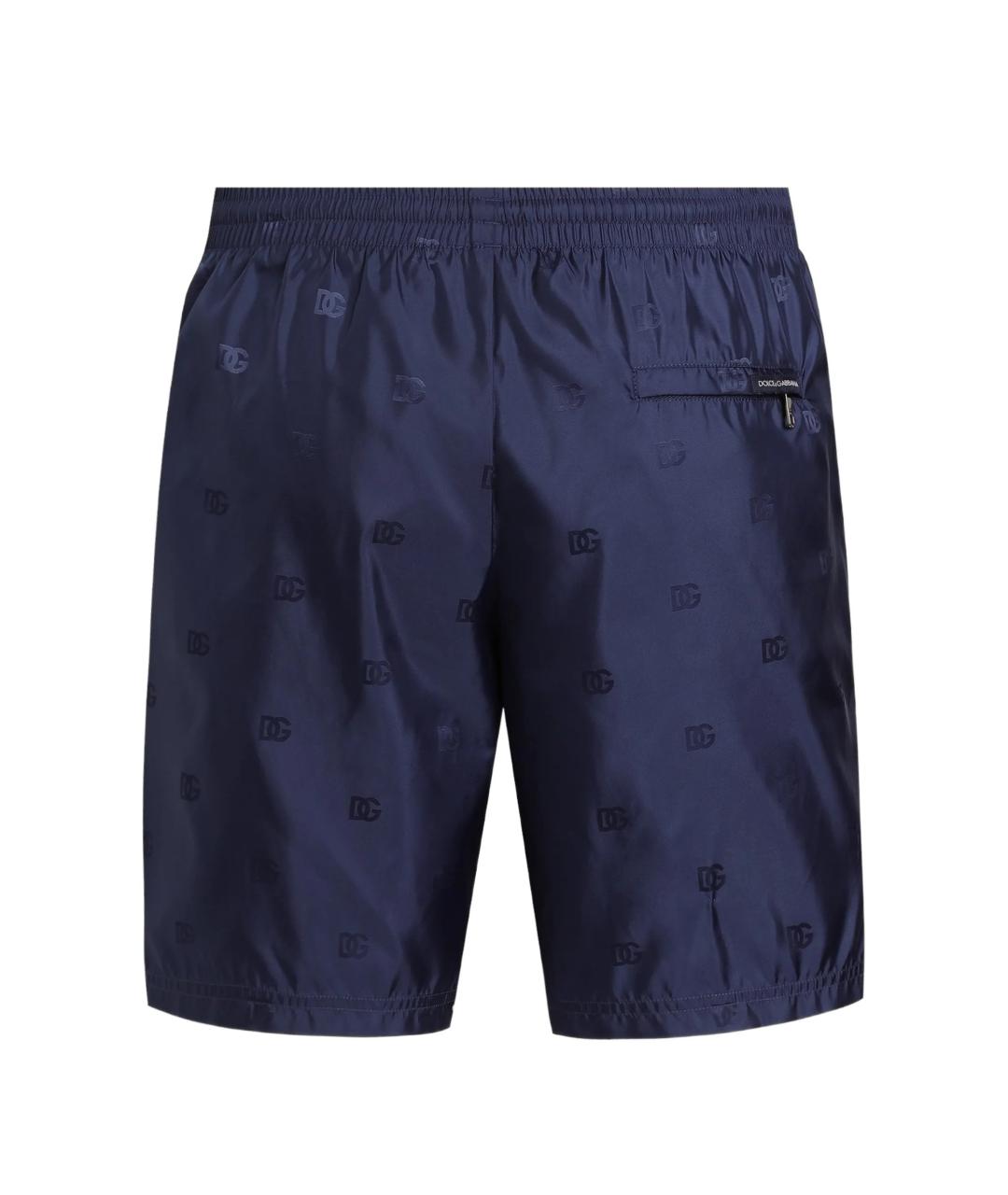 DOLCE&GABBANA Синие полиэстеровые шорты, фото 2