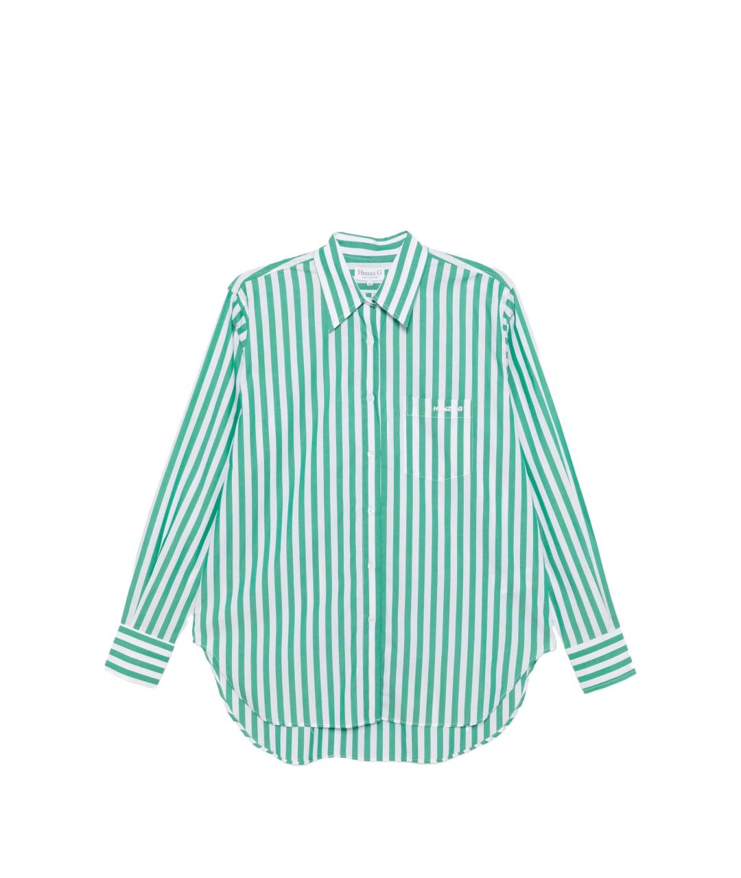 HUNZA G Зеленая хлопковая рубашка, фото 1