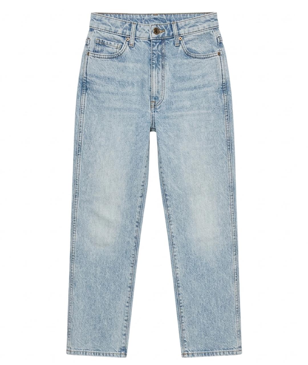 KHAITE Голубые прямые джинсы, фото 1