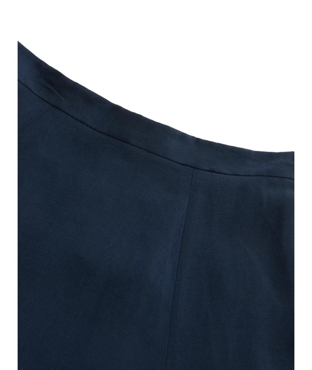 WOOLRICH Синяя льняная юбка макси, фото 4