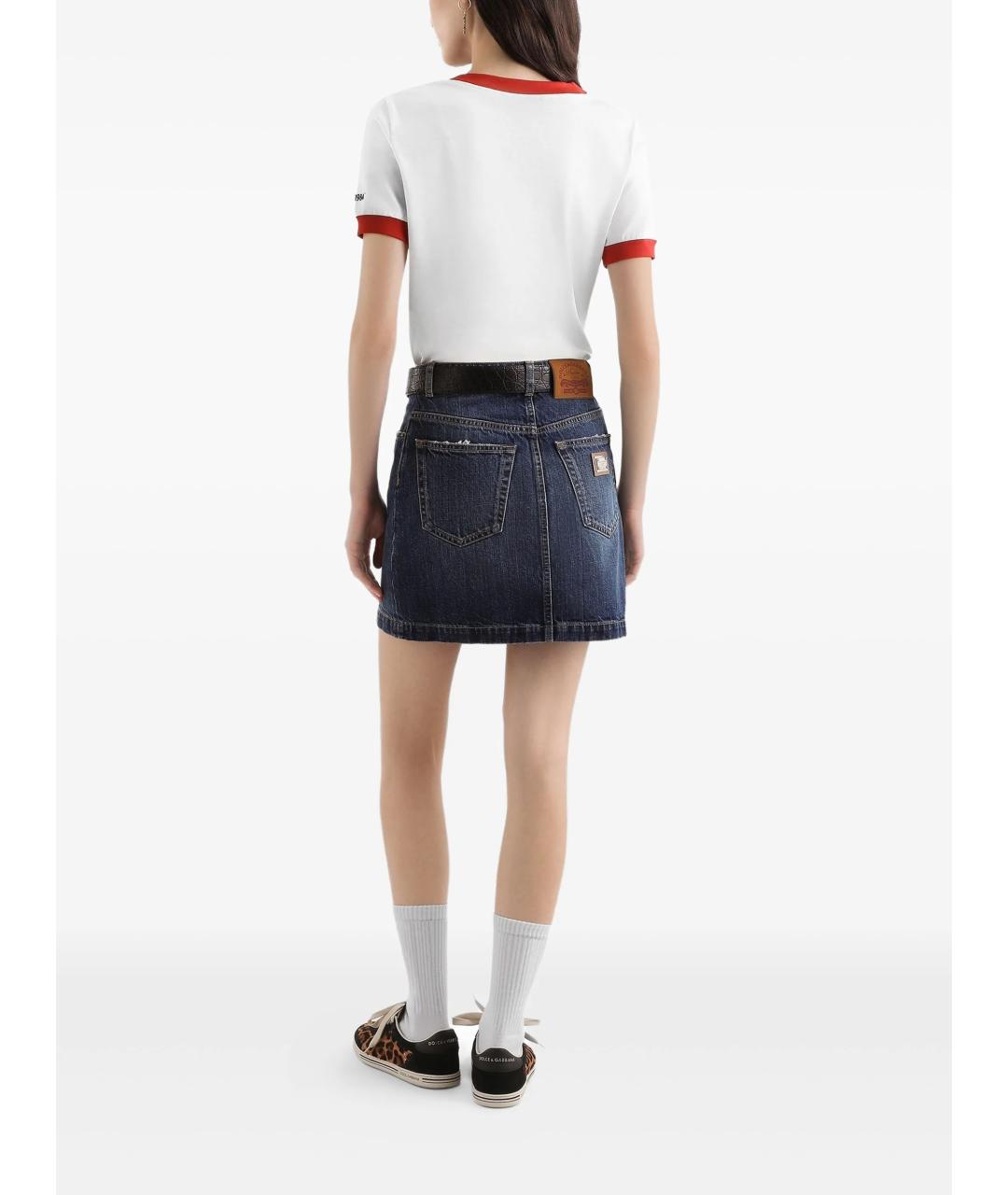 DOLCE&GABBANA Белая хлопковая футболка, фото 3