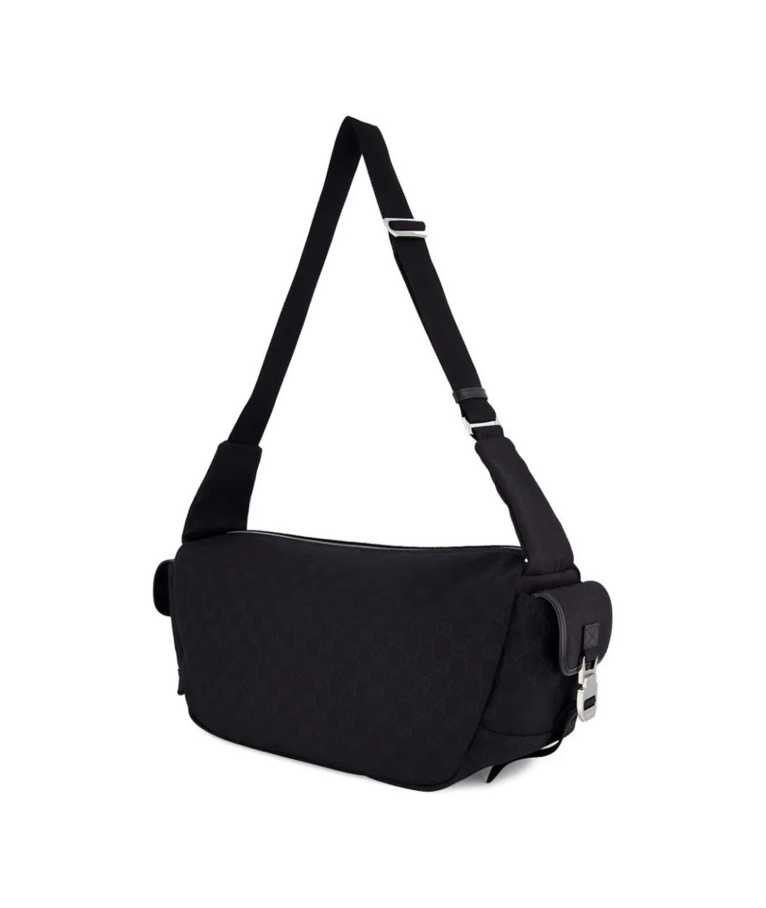 GUCCI Черная тканевая сумка на плечо, фото 3