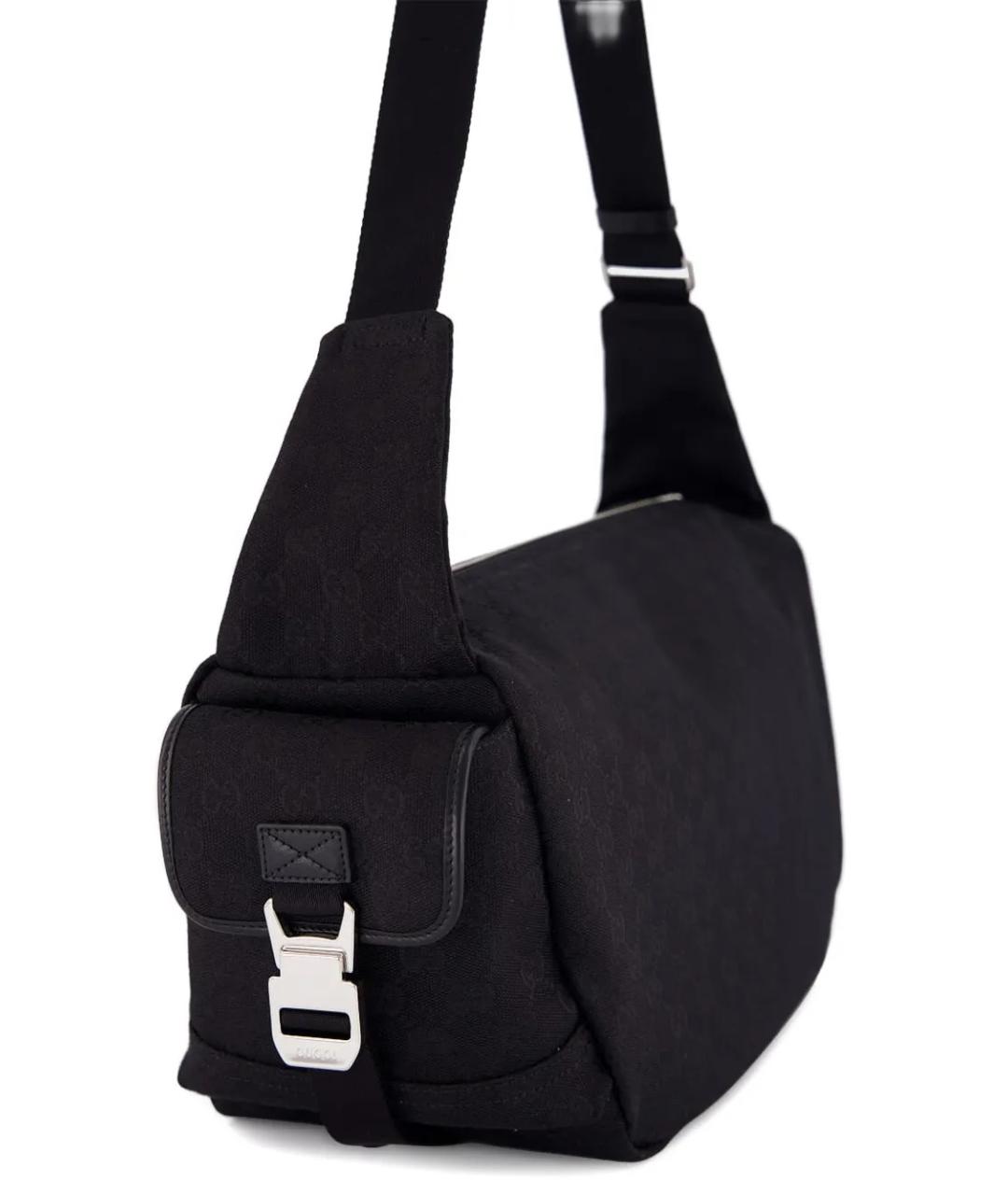 GUCCI Черная тканевая сумка на плечо, фото 6