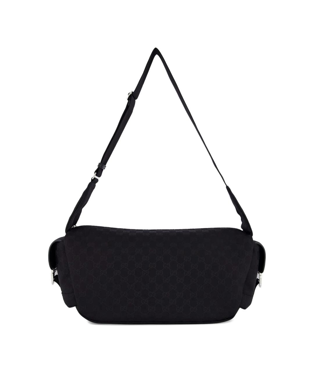 GUCCI Черная тканевая сумка на плечо, фото 1
