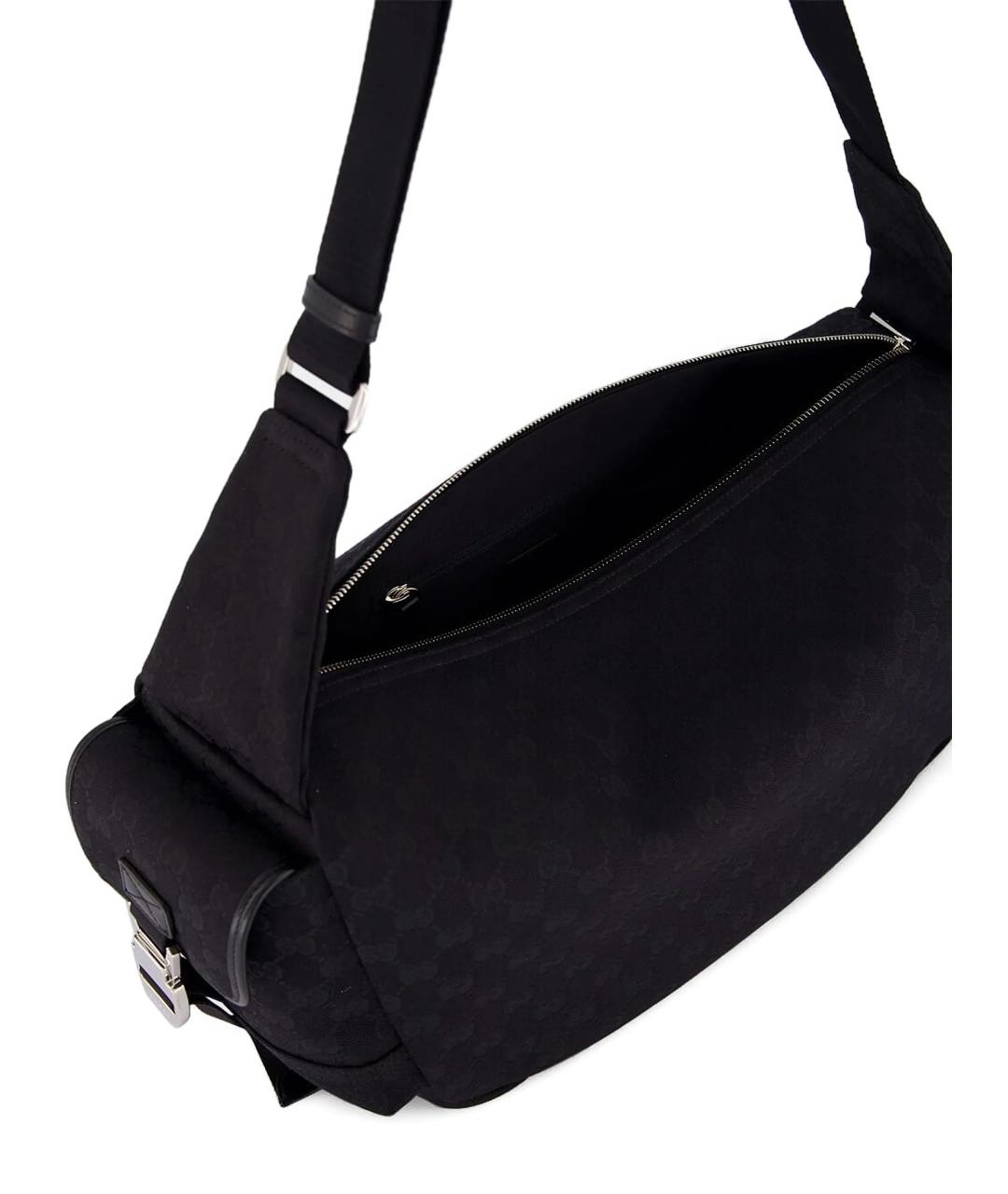 GUCCI Черная тканевая сумка на плечо, фото 5