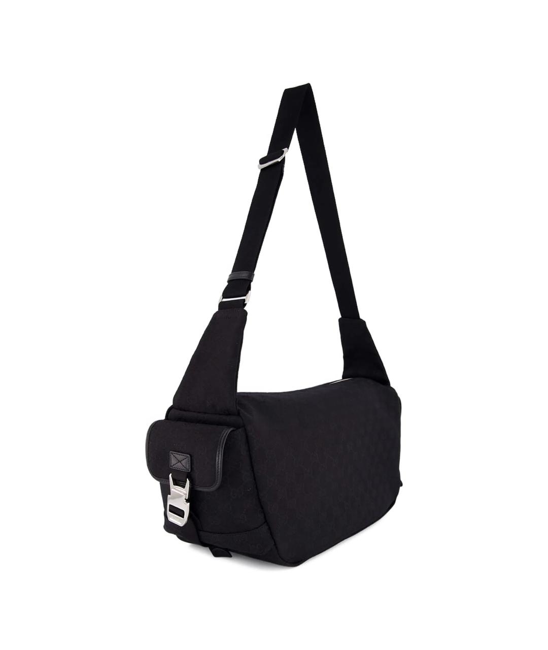 GUCCI Черная тканевая сумка на плечо, фото 2