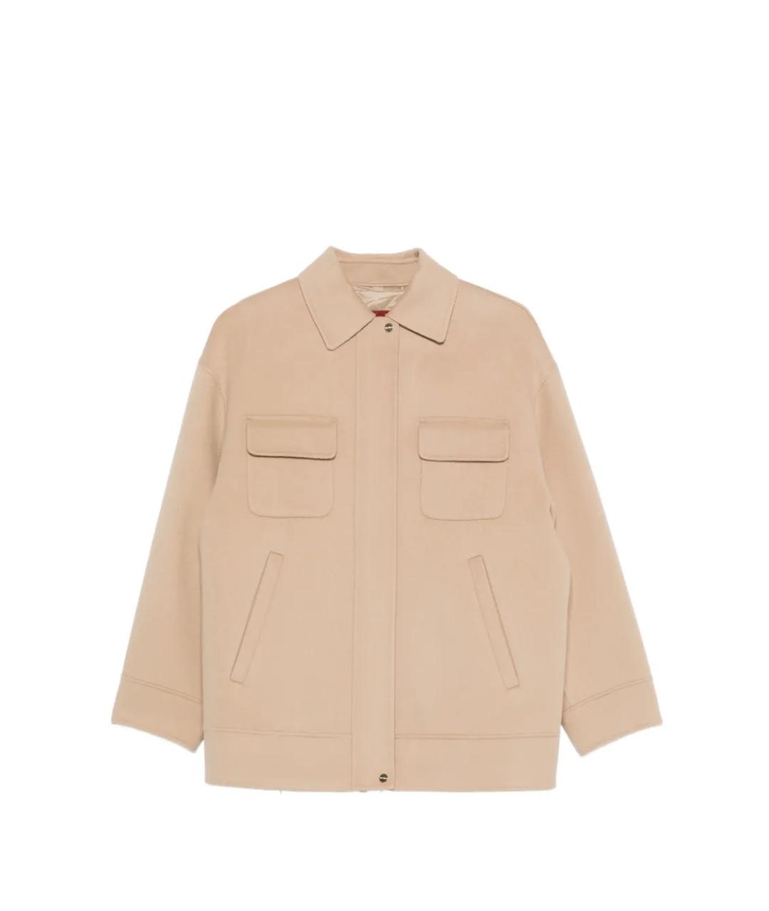 MAX MARA STUDIO Бежевая шерстяная куртка, фото 6