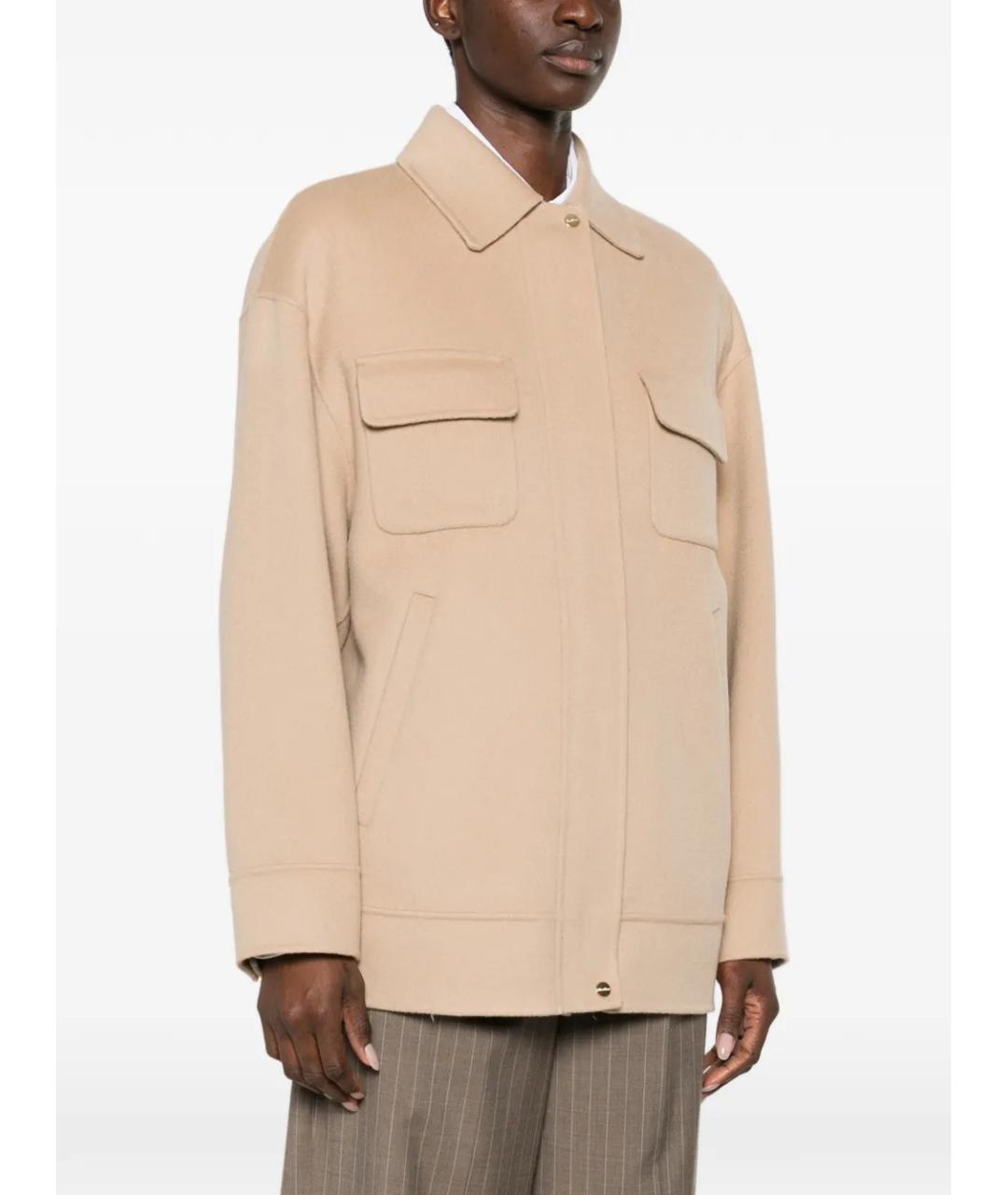 MAX MARA STUDIO Бежевая шерстяная куртка, фото 3