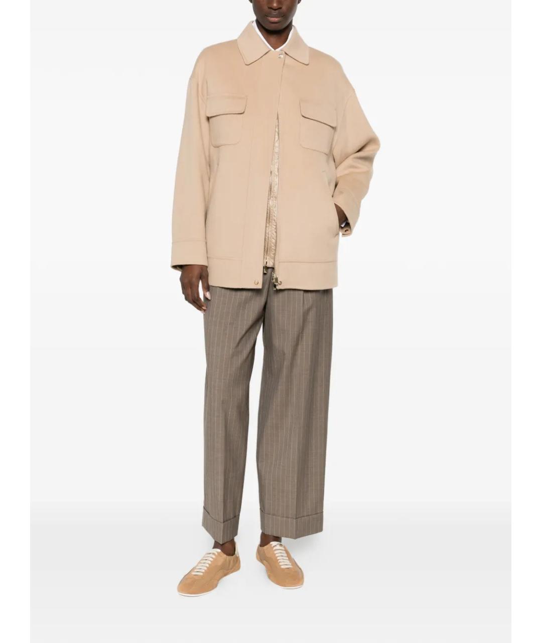 MAX MARA STUDIO Бежевая шерстяная куртка, фото 2