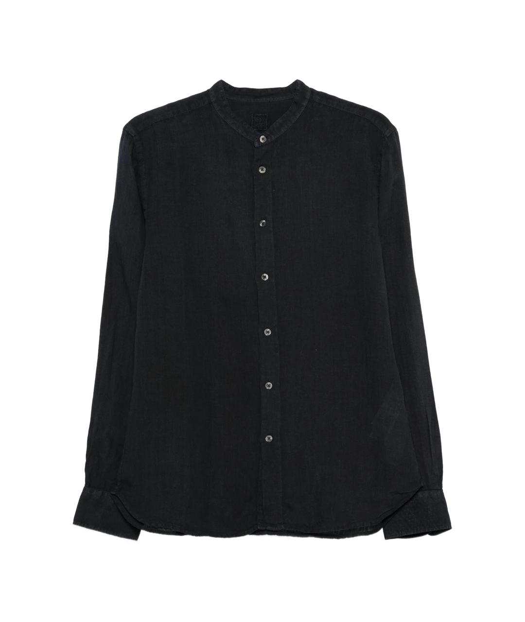 120% LINO Темно-синяя льняная кэжуал рубашка, фото 1