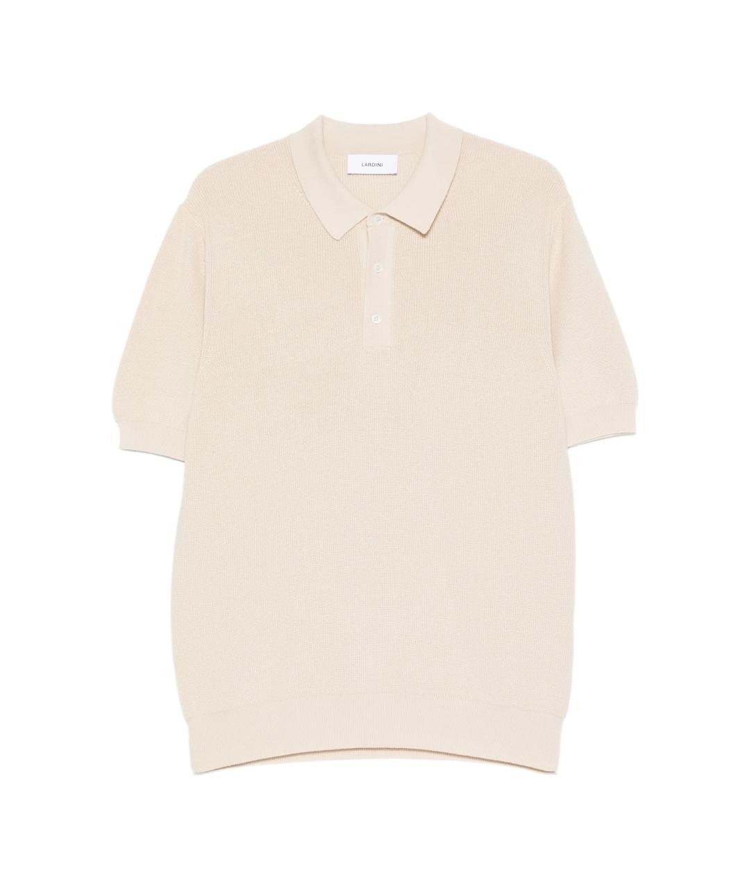 LARDINI Белое поло с коротким рукавом, фото 1
