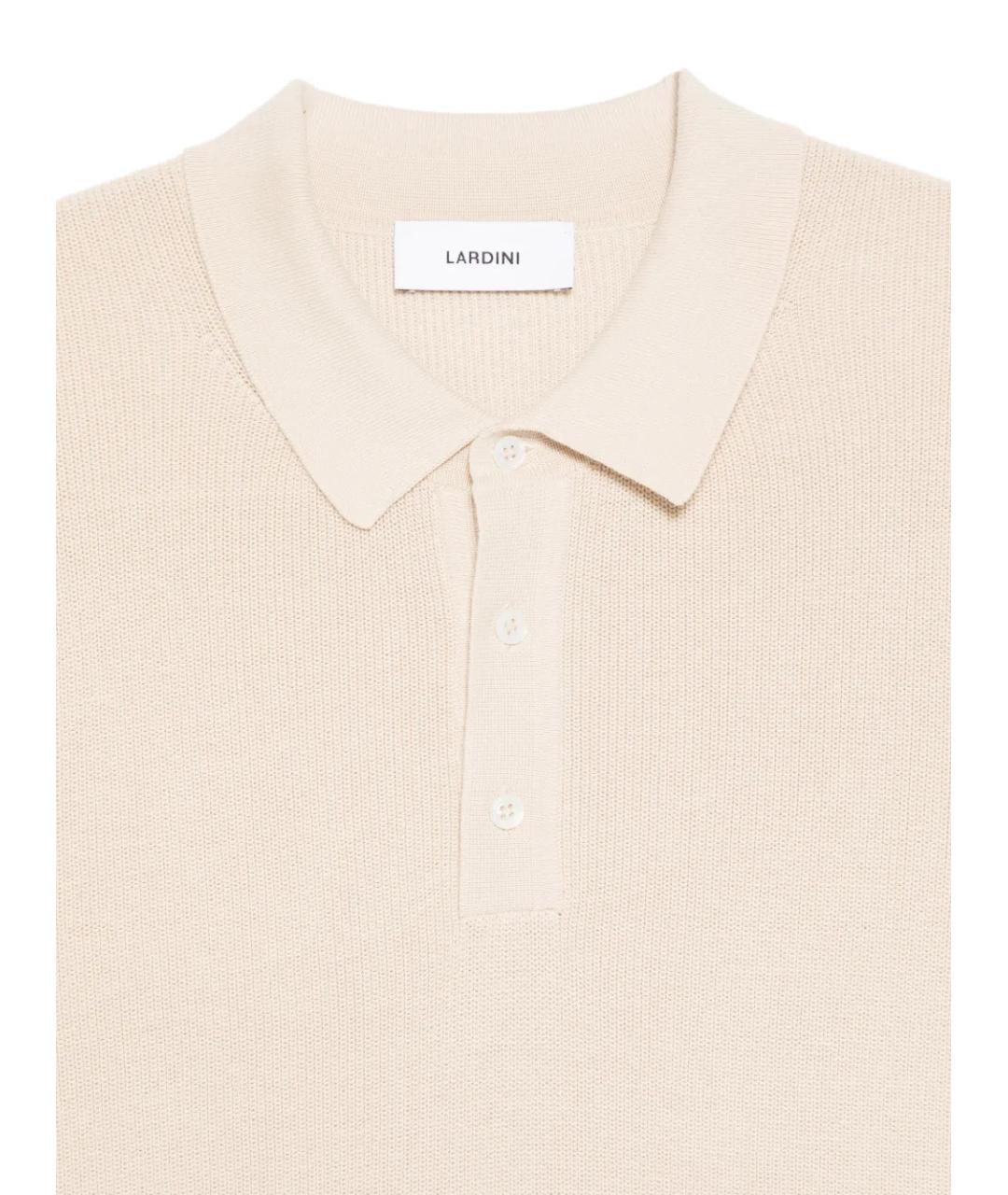 LARDINI Белое поло с коротким рукавом, фото 3