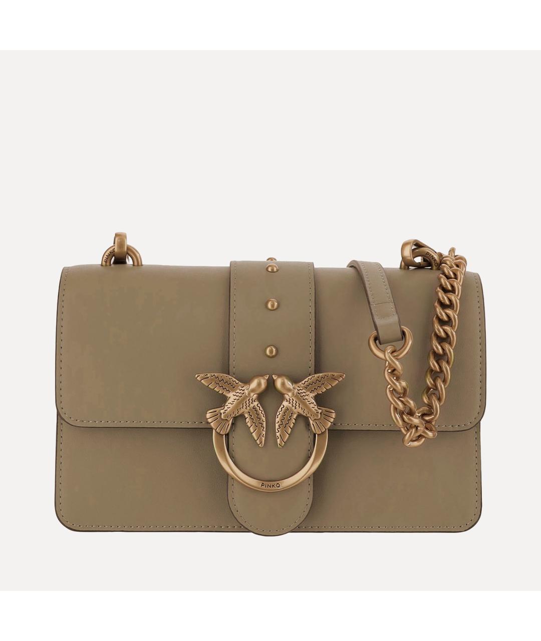 PINKO Зеленая кожаная сумка через плечо, фото 5