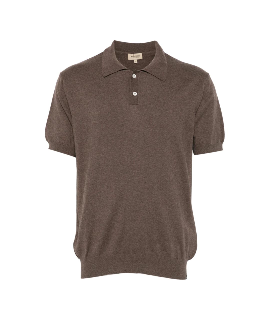 WOOLRICH Коричневая хлопковая футболка, фото 1