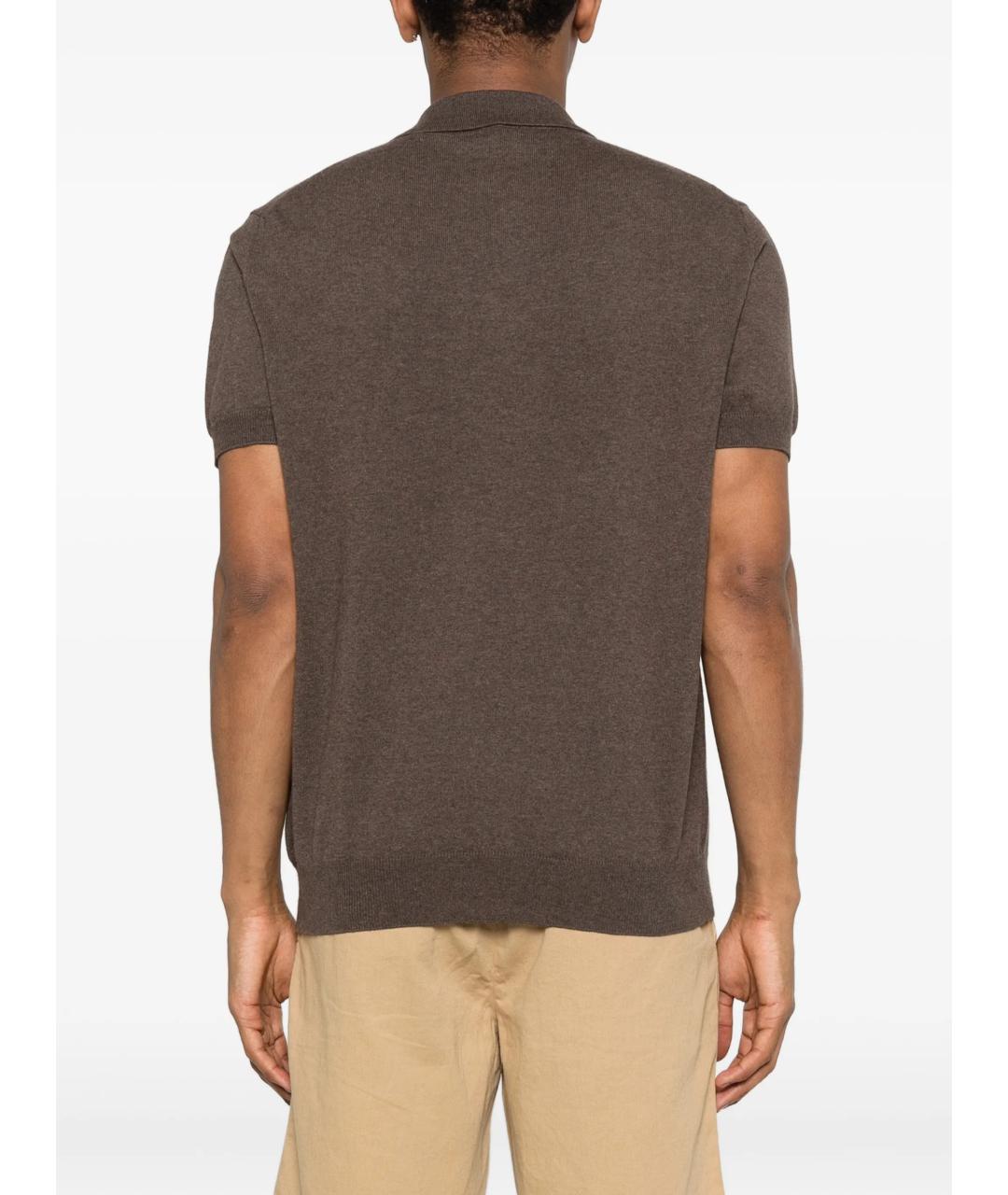 WOOLRICH Коричневая хлопковая футболка, фото 4