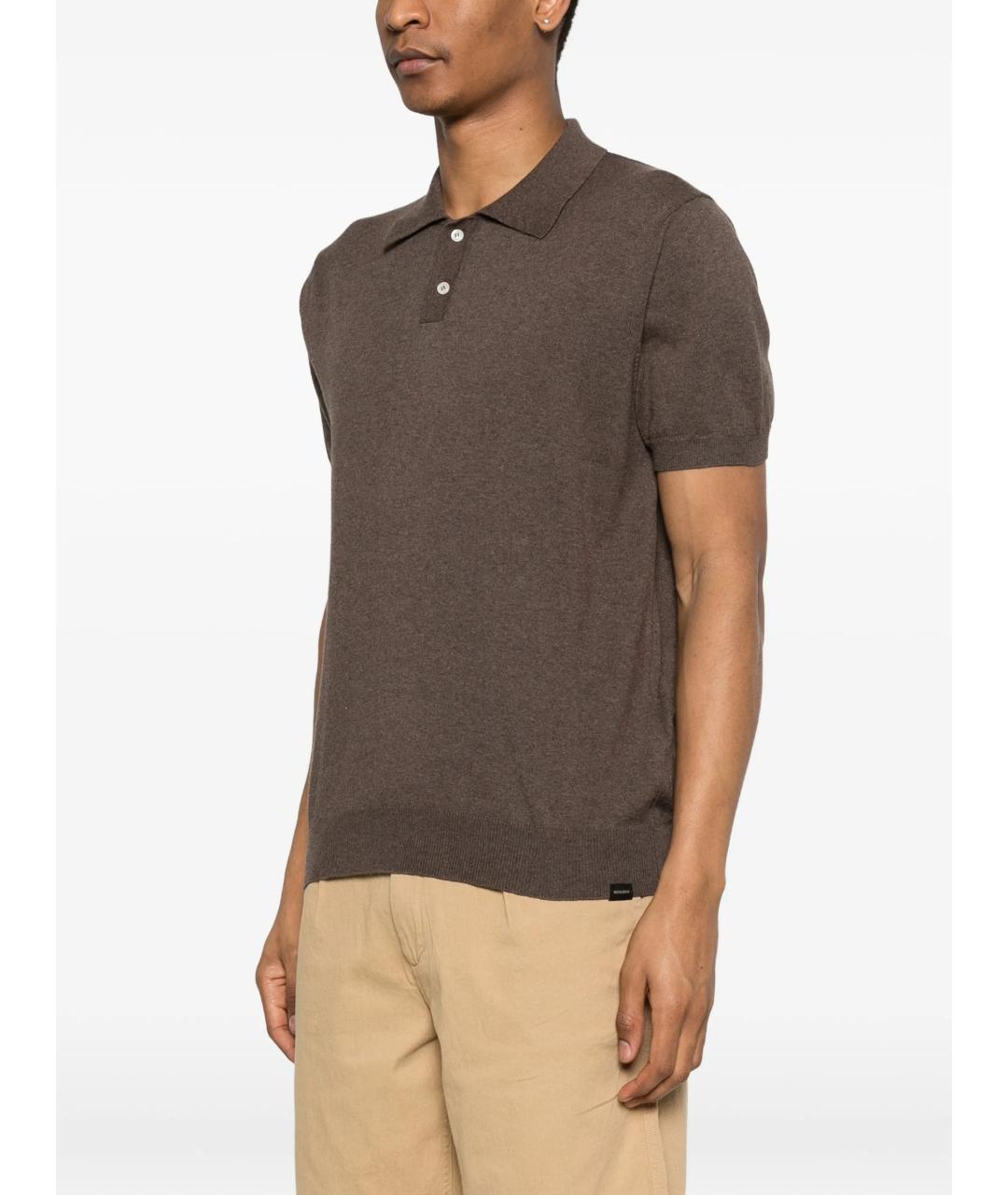 WOOLRICH Коричневая хлопковая футболка, фото 3