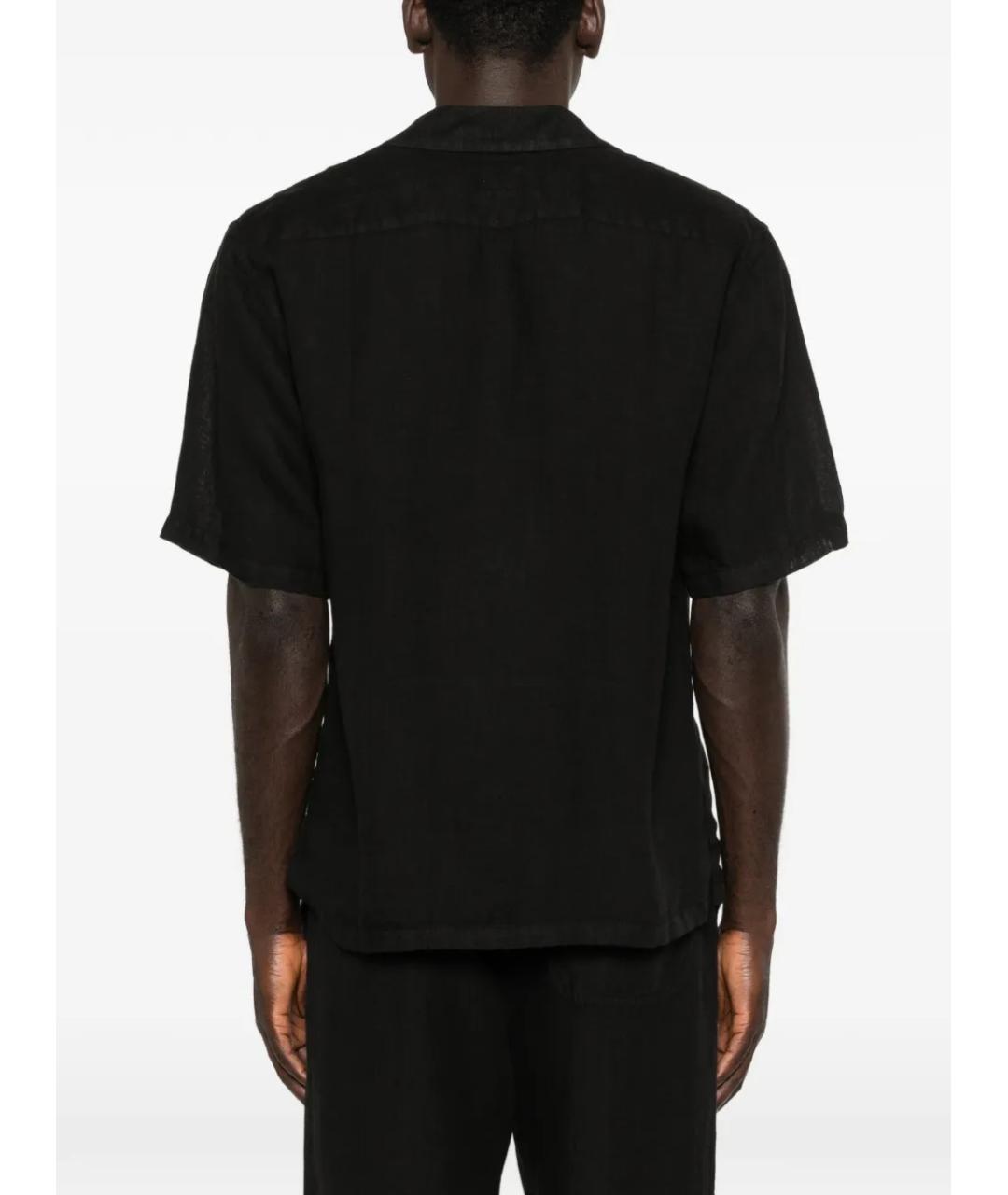 120% LINO Черная льняная кэжуал рубашка, фото 4