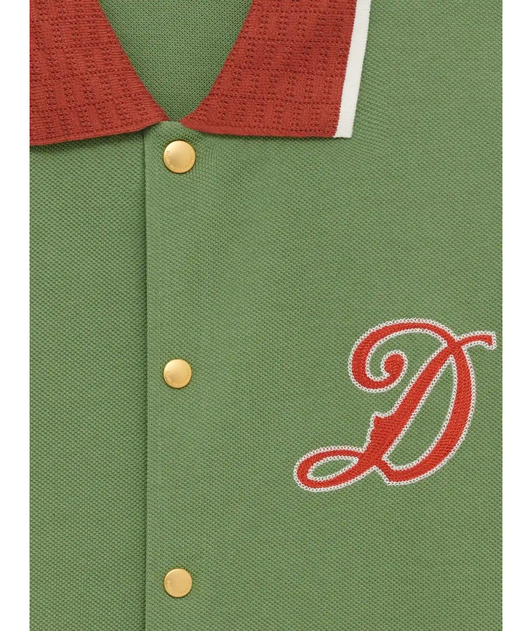 Drole de Monsieur Зеленая хлопковая кэжуал рубашка, фото 4