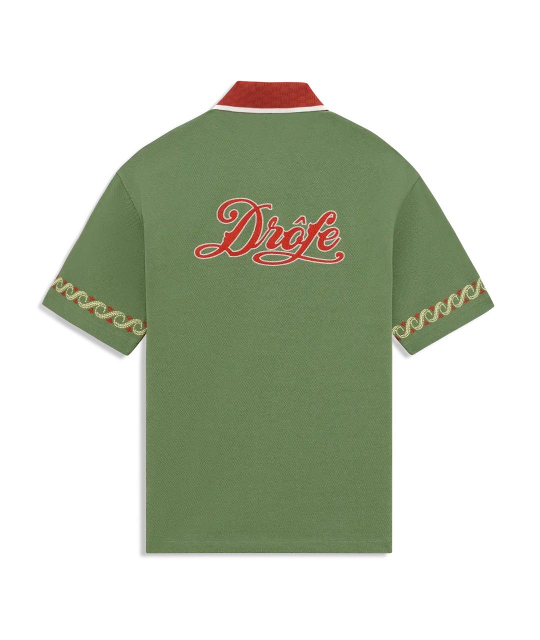 Drole de Monsieur Зеленая хлопковая кэжуал рубашка, фото 2