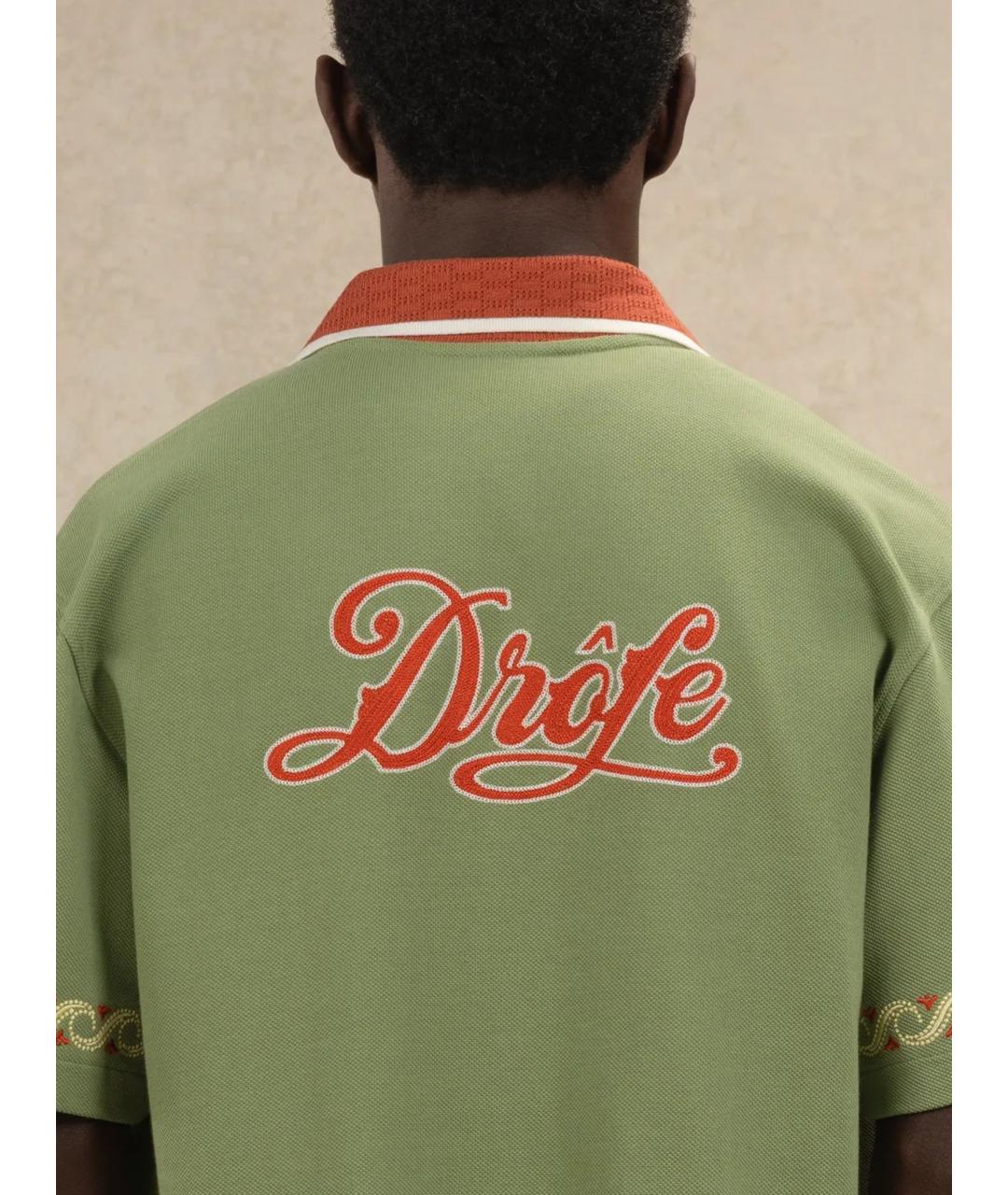 Drole de Monsieur Зеленая хлопковая кэжуал рубашка, фото 3