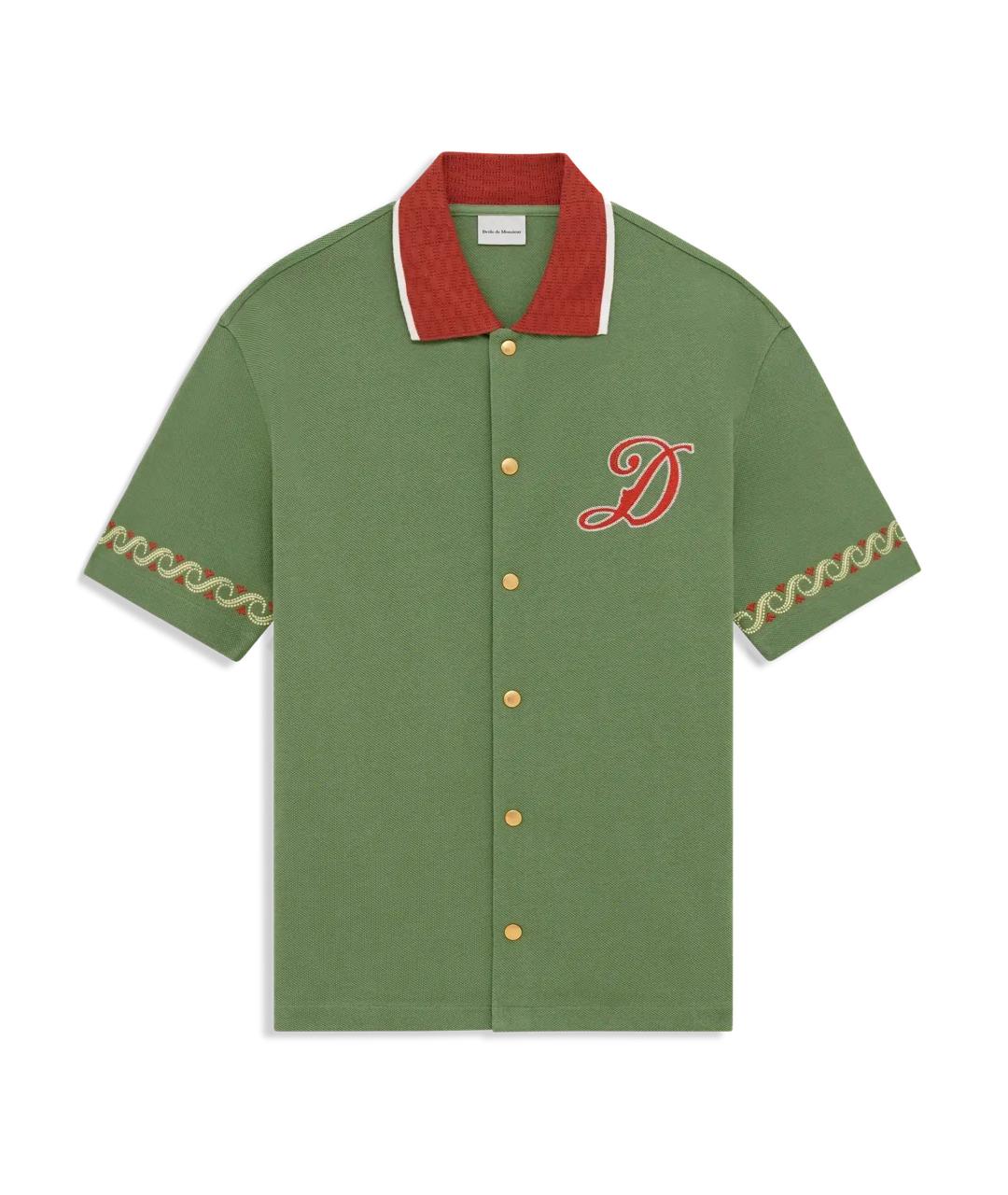 Drole de Monsieur Зеленая хлопковая кэжуал рубашка, фото 1