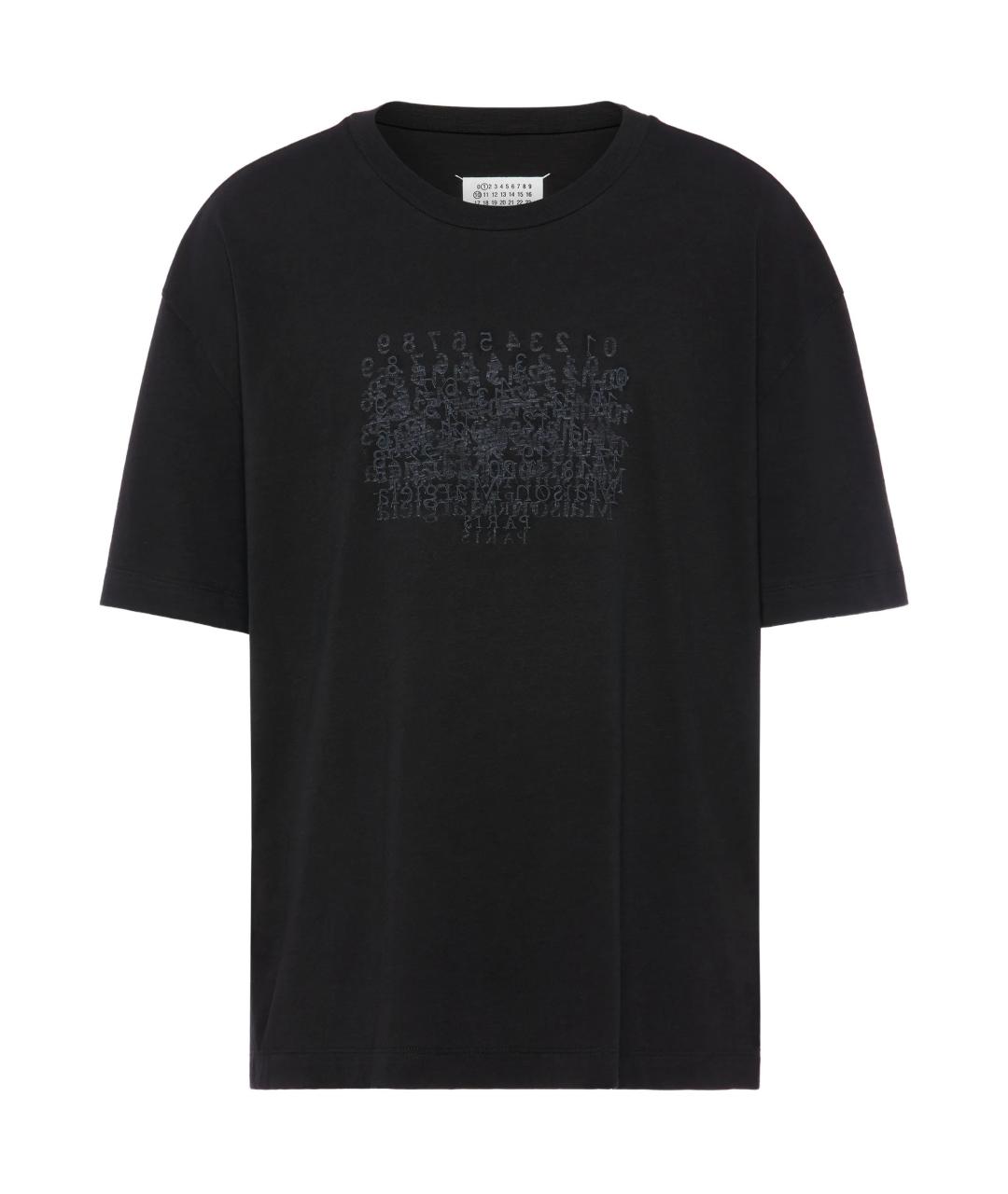 MAISON MARGIELA Черная хлопковая футболка, фото 1