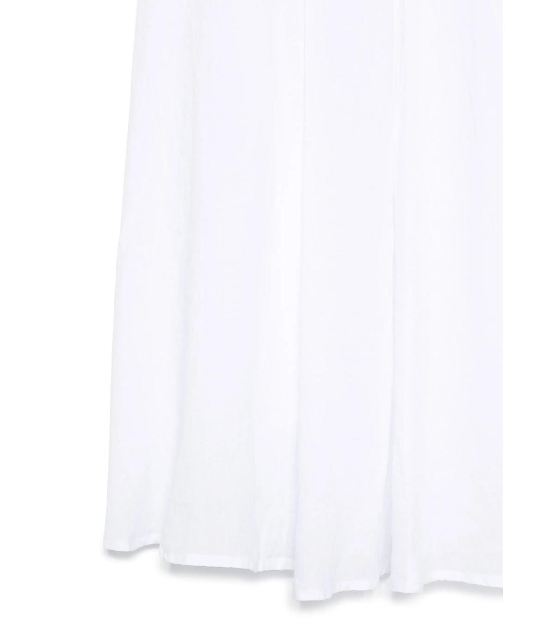 120% LINO Белая льняная юбка миди, фото 3