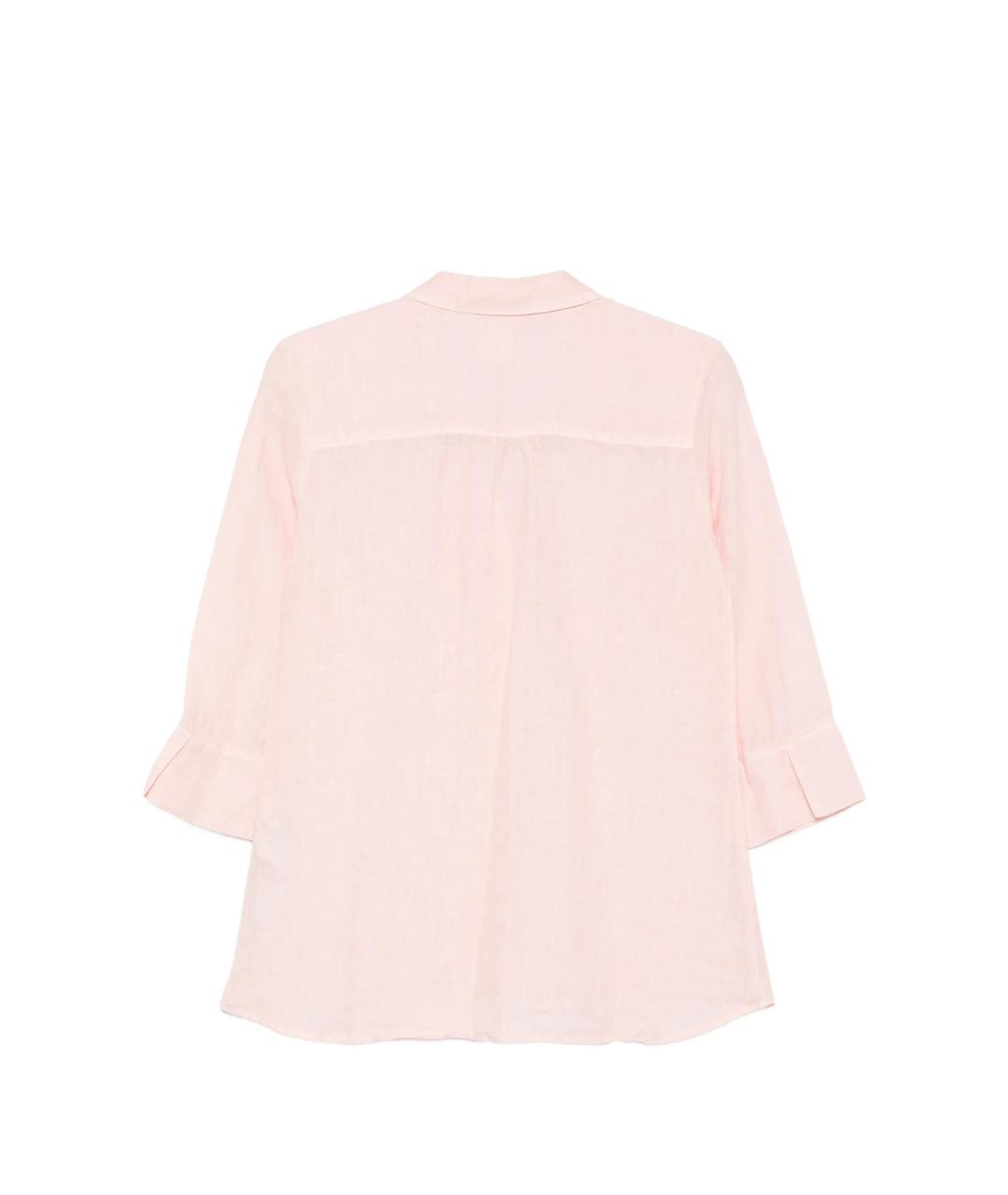 120% LINO Розовая льняная рубашка, фото 2