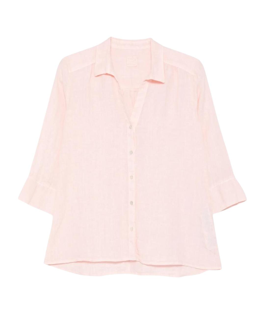 120% LINO Розовая льняная рубашка, фото 1