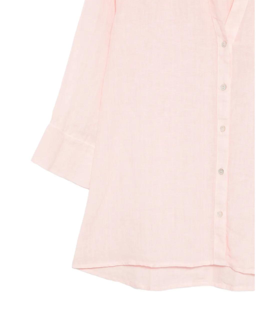 120% LINO Розовая льняная рубашка, фото 3