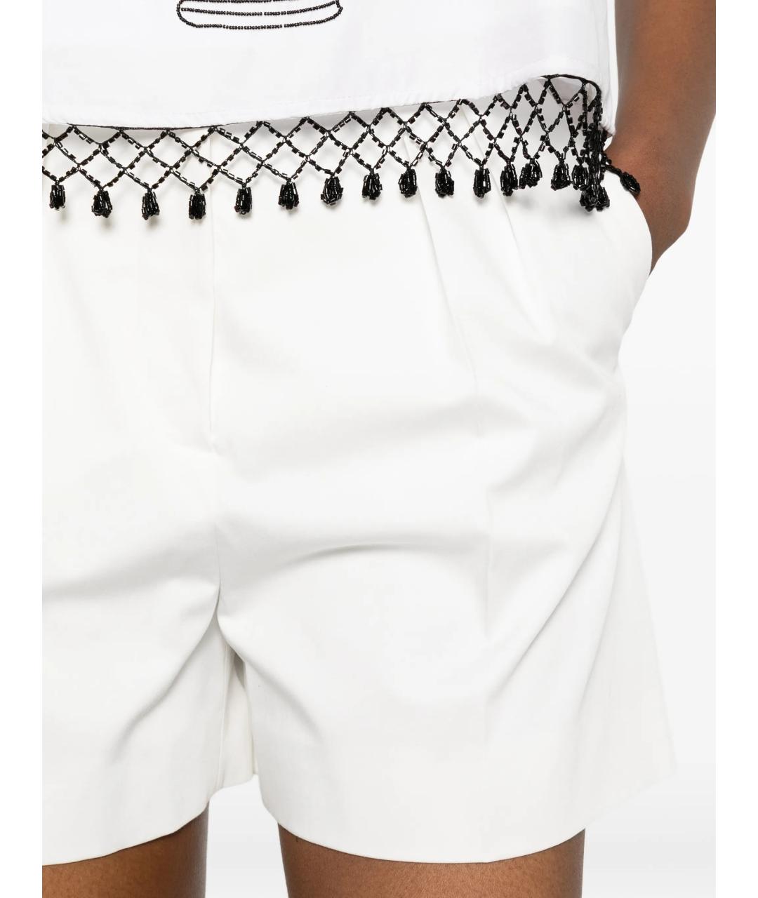 MAX MARA Белые хлопковые шорты, фото 5