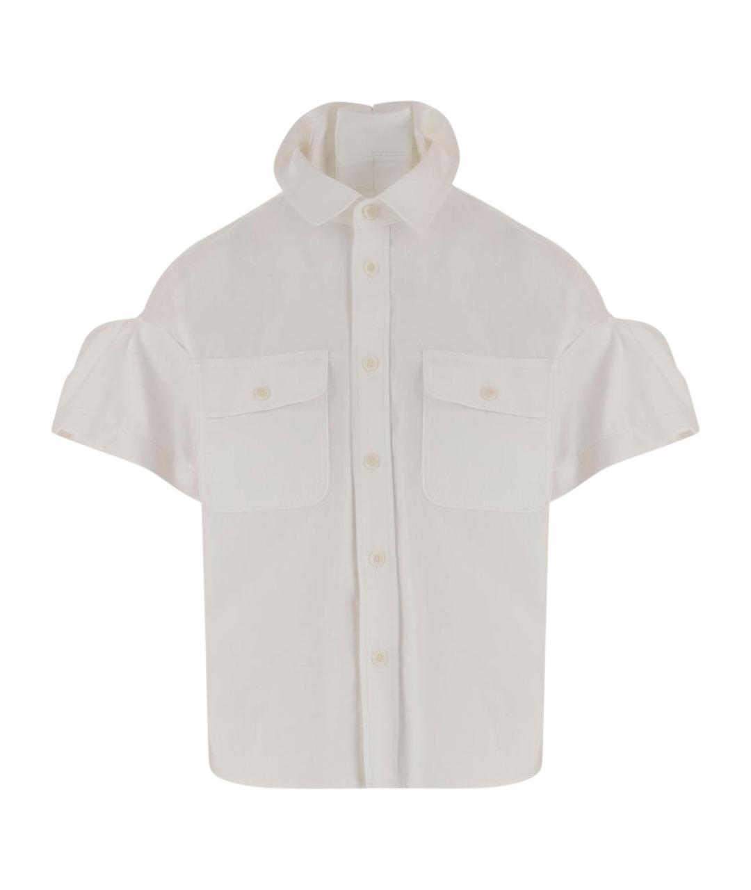SACAI Белая хлопковая рубашка, фото 1