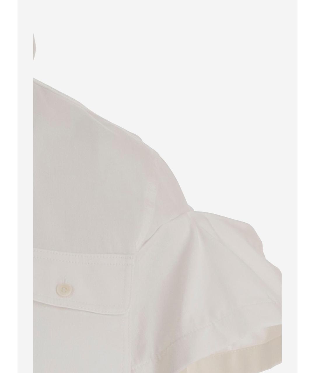 SACAI Белая хлопковая рубашка, фото 3