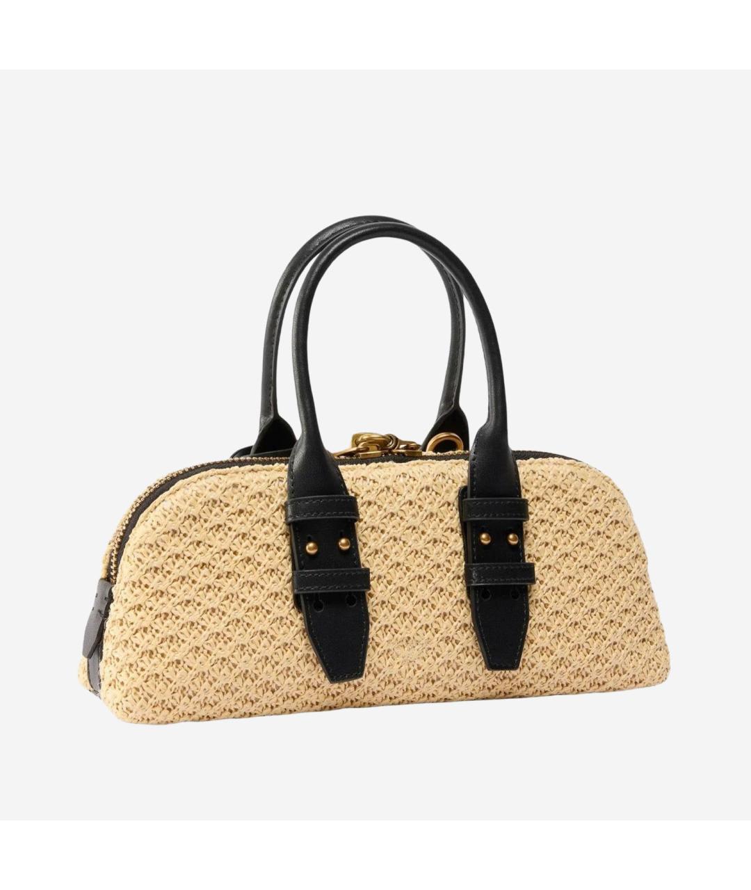 PINKO Бежевая пелетеная сумка тоут, фото 2