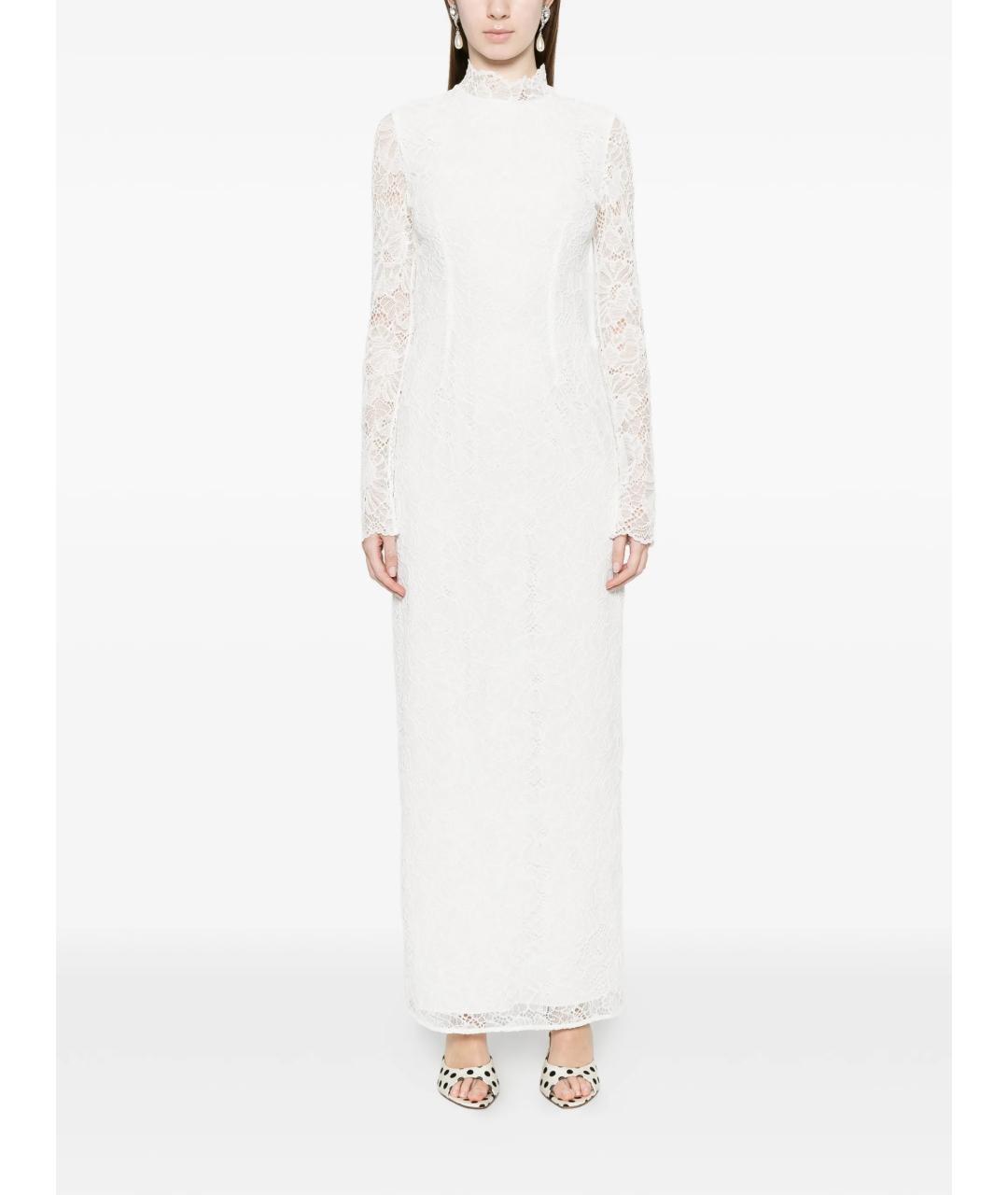 ROTATE Белое полиэстеровое вечернее платье, фото 3