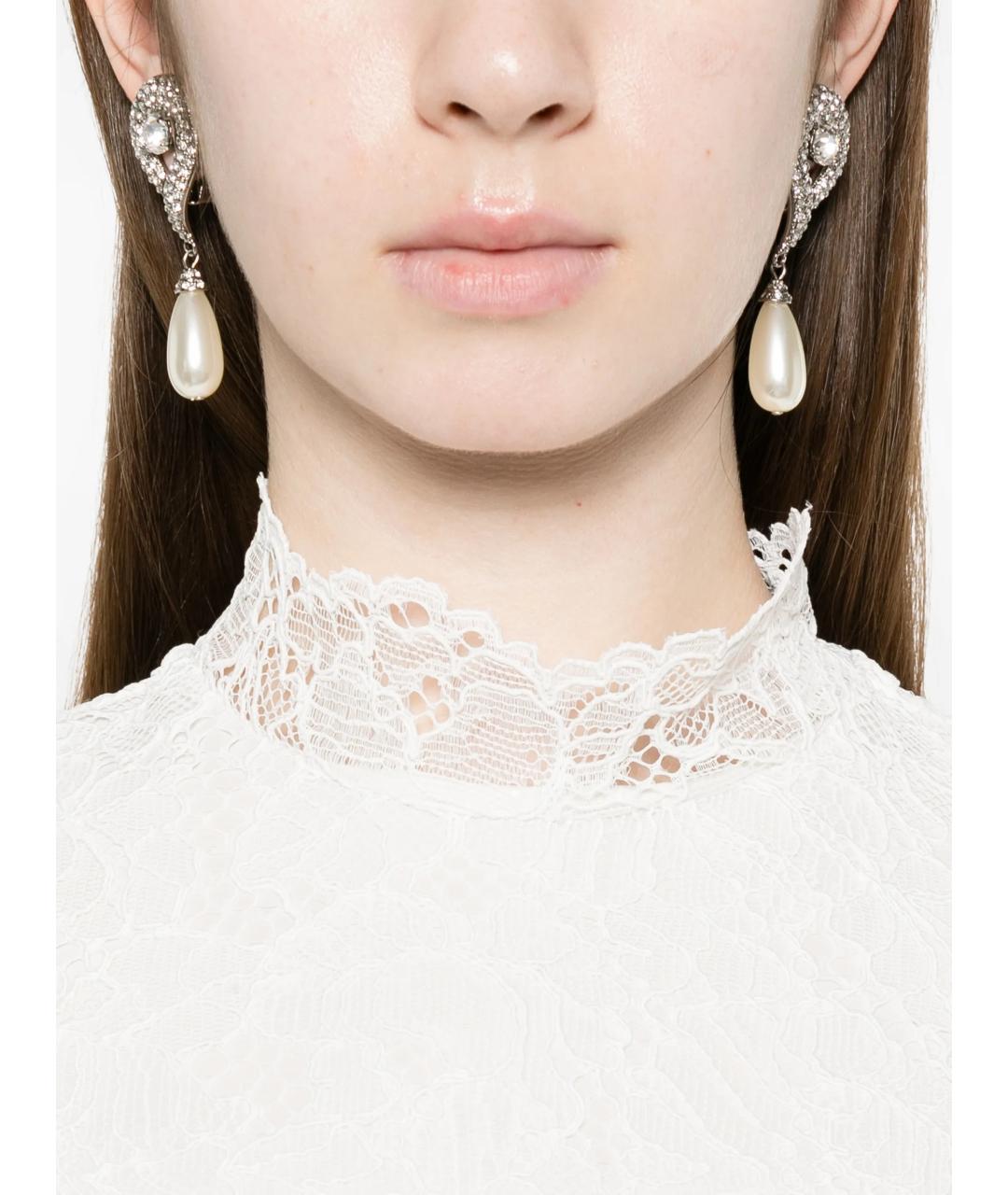 ROTATE Белое полиэстеровое вечернее платье, фото 5