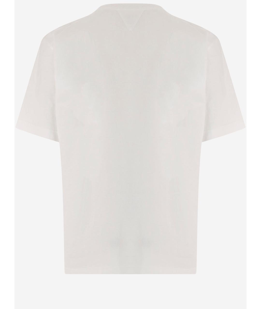 BOTTEGA VENETA Белая хлопковая футболка, фото 2