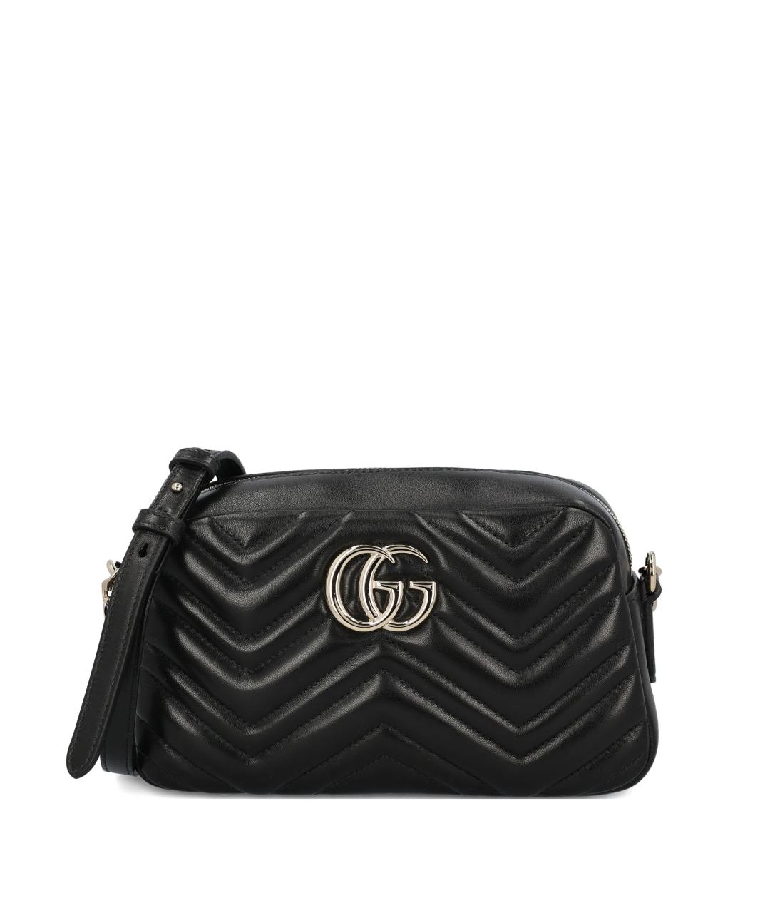 GUCCI Черная кожаная сумка через плечо, фото 1