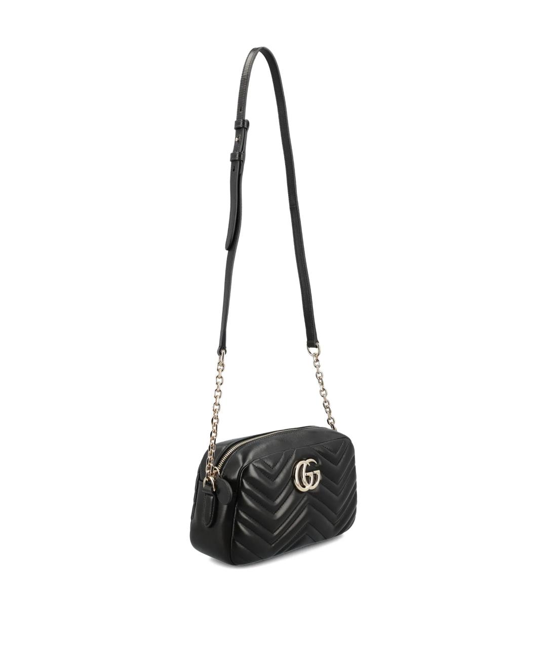 GUCCI Черная кожаная сумка через плечо, фото 3