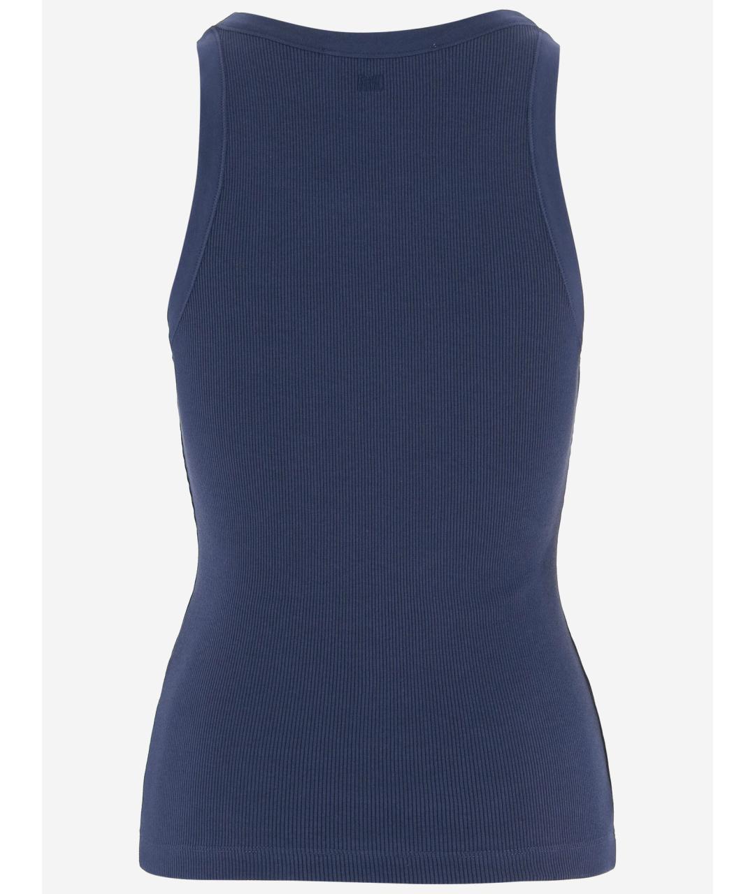 Ami Paris Синяя хлопковая майка, фото 2